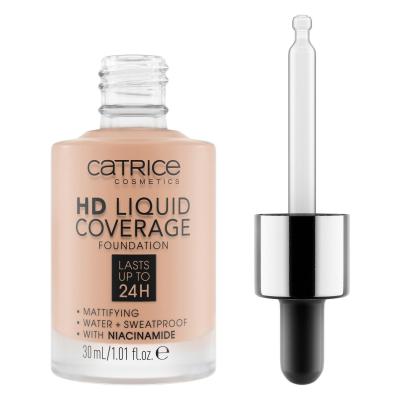 Catrice HD Liquid Coverage 24H Foundation für Frauen 30 ml Farbton  020 Rose Beige