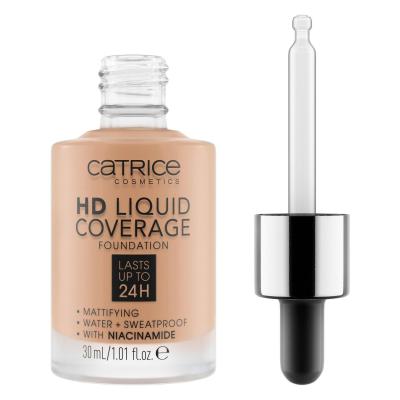Catrice HD Liquid Coverage 24H Foundation für Frauen 30 ml Farbton  040 Warm Beige