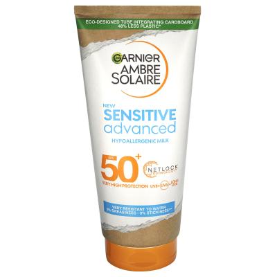 Garnier Ambre Solaire Sensitive Advanced Hypoallergenic Milk SPF50+ Sonnenschutz 200 ml