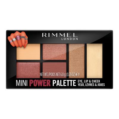 Rimmel London Mini Power Palette Contouring Palette für Frauen 6,8 g Farbton  006 Fierce
