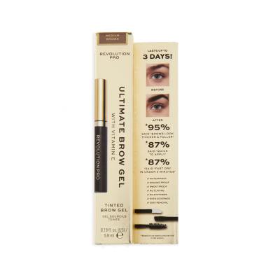 Makeup Revolution London Revolution PRO Ultimate Brow Augenbrauen-Mascara für Frauen 5,8 ml Farbton  Medium Brown