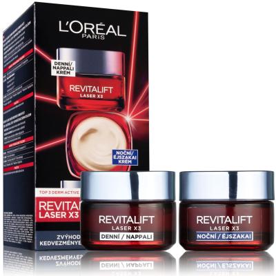 L&#039;Oréal Paris Revitalift Laser X3 Day Cream Geschenkset Tagescreme Revitalift Laser X3 50 ml + Nachtcreme Revitalift Laser X3 50 ml