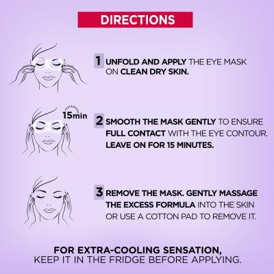 L&#039;Oréal Paris Revitalift Filler HA Cooling Tissue Eye Serum-Mask Augenmaske für Frauen 11 g