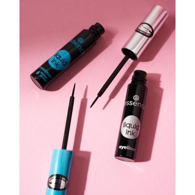 Essence Liquid Ink Eyeliner Waterproof Eyeliner für Frauen 3 ml Farbton  Black