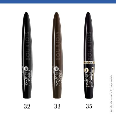 BOURJOIS Paris Liner Pinceau 16h Eyeliner für Frauen 2,5 ml Farbton  Ultra Black