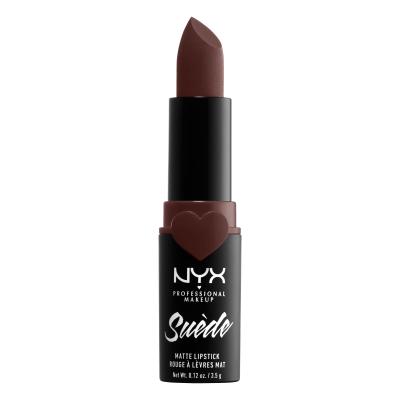 NYX Professional Makeup Suède Matte Lipstick Lippenstift für Frauen 3,5 g Farbton  07 Cold Brew