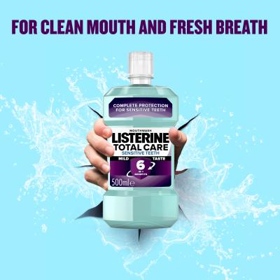 Listerine Total Care Sensitive Teeth Mild Taste Mouthwash 6 in 1 Mundwasser 500 ml