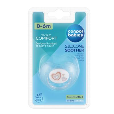 Canpol babies Newborn Baby More Comfort Silicone Soother Hearts 0-6m Schnuller für Kinder 1 St.
