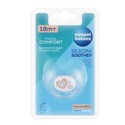 Canpol babies Newborn Baby More Comfort Silicone Soother Hearts 18m+ Schnuller für Kinder 1 St.