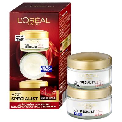 L&#039;Oréal Paris Age Specialist 45+ Geschenkset Tagescreme Age Specialist 45 SPF20 50 ml + Nachtcreme Age Specialist 45 50 ml