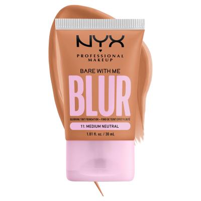 NYX Professional Makeup Bare With Me Blur Tint Foundation Foundation für Frauen 30 ml Farbton  11 Medium Neutral