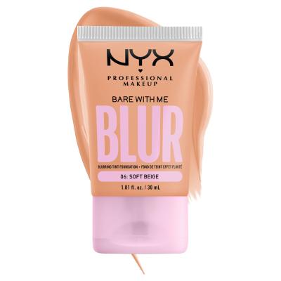 NYX Professional Makeup Bare With Me Blur Tint Foundation Foundation für Frauen 30 ml Farbton  06 Soft Beige