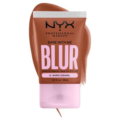 NYX Professional Makeup Bare With Me Blur Tint Foundation Foundation für Frauen 30 ml Farbton  16 Warm Caramel