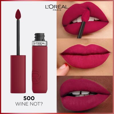 L&#039;Oréal Paris Infaillible Matte Resistance Lipstick Lippenstift für Frauen 5 ml Farbton  500 Wine Not?