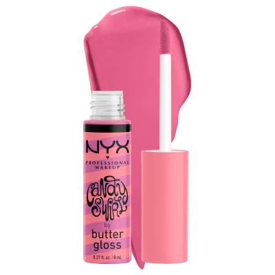NYX Professional Makeup Butter Gloss Candy Swirl Lipgloss für Frauen 8 ml Farbton  02 Sprinkle