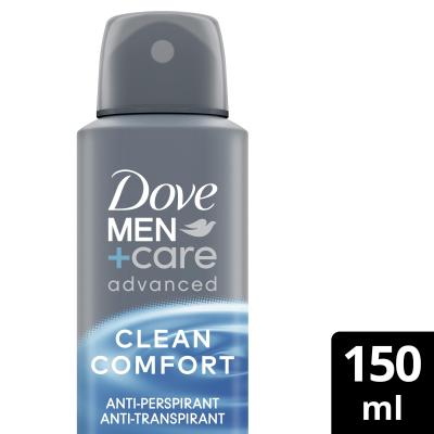 Dove Men + Care Advanced Clean Comfort 72h Antiperspirant für Herren 150 ml