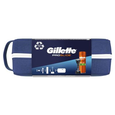 Gillette ProGlide Geschenkset ProGlide Rasierer 1 St. + Fusion Shave Gel Sensitive 200 ml + Rasiererhalter + Kosmetiktasche