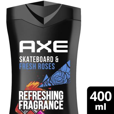 Axe Skateboard &amp; Fresh Roses Scent Duschgel für Herren 400 ml