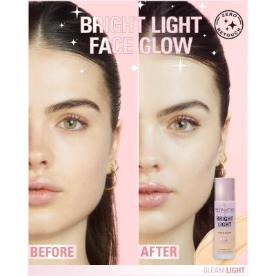 Makeup Revolution London Bright Light Face Glow Foundation für Frauen 23 ml Farbton  Gleam Light