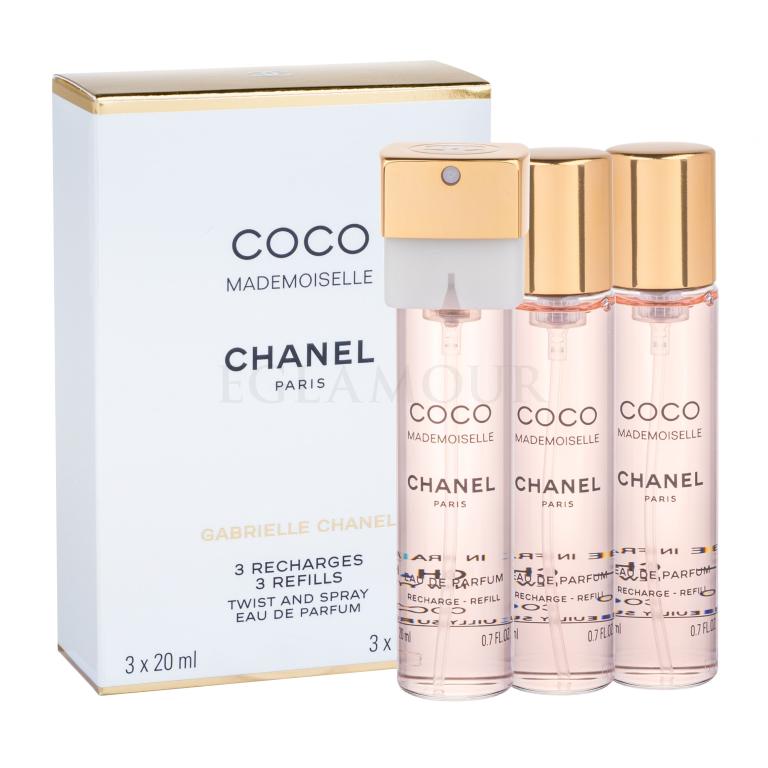 Chanel Coco Mademoiselle 3x 20 ml Eau de Parfum für Frauen Nachfüllung 20 ml