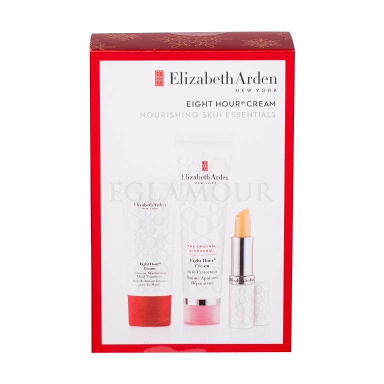 Elizabeth Arden Eight Hour Cream Skin Protectant Geschenkset Tagesgesichtspflege 50 ml + Feuchtigkeitshandpflege 30 ml + Feuchtigkeitslippenpflege SPF15 3,7 g