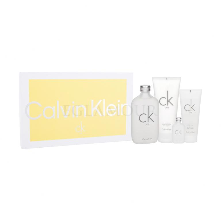 Calvin Klein CK One Geschenkset edt 200ml + 200ml Körpermilch + 100ml Duschgel + 15ml edt