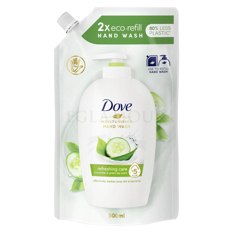 Dove Refreshing Cucumber &amp; Green Tea Flüssigseife für Frauen Nachfüllung 500 ml