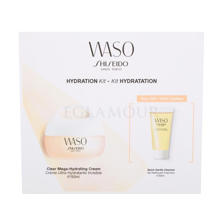 Shiseido Waso Clear Mega Geschenkset Tagesgesichtspflege 50 ml + Reinigungsgel Quick Gentle Cleanser 30 ml