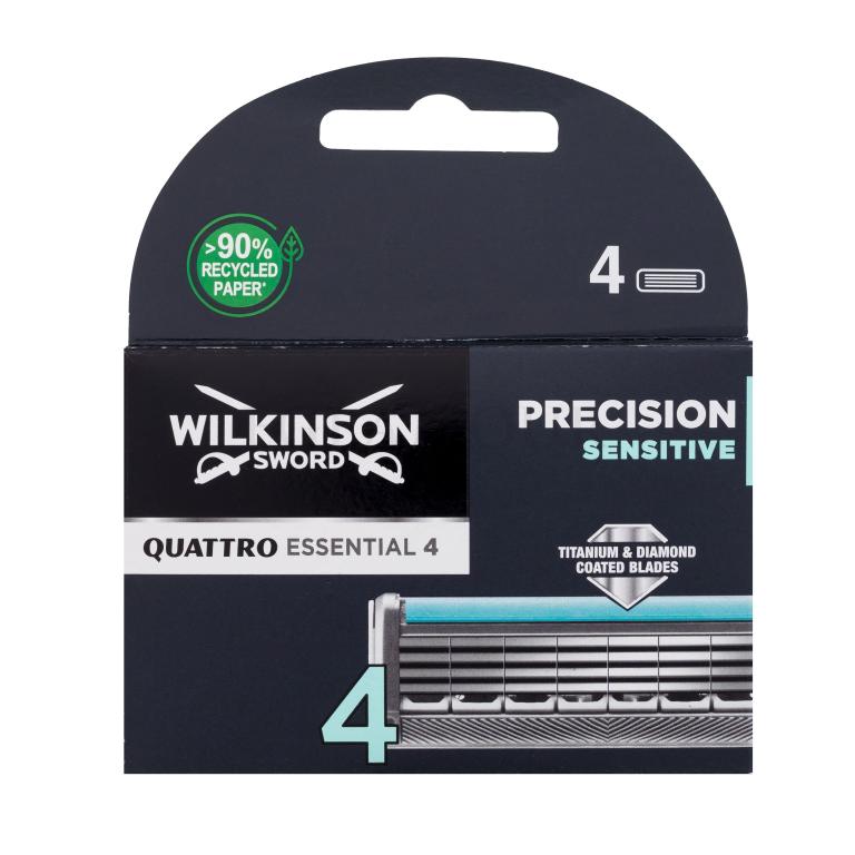Wilkinson Sword Quattro Essential 4 Ersatzklinge für Herren Set