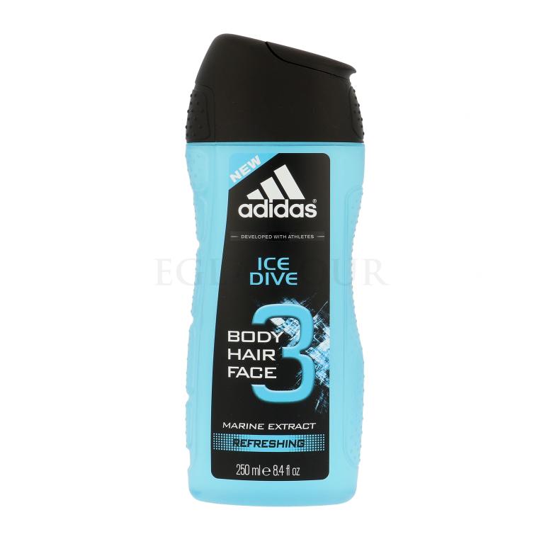 Adidas Ice Dive 3in1 Duschgel für Herren 250 ml