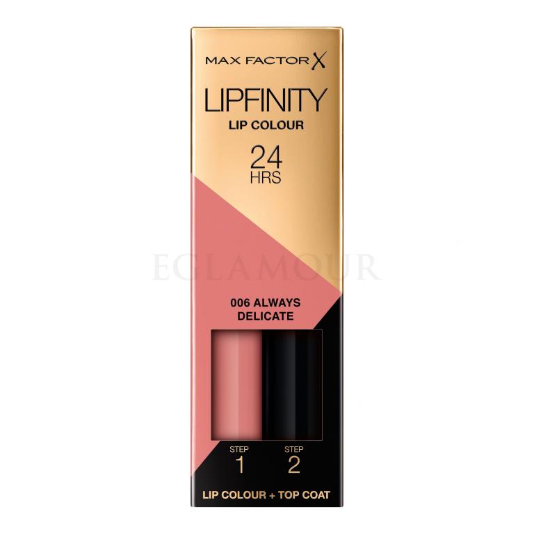 Max Factor Lipfinity 24HRS Lip Colour Lippenstift für Frauen 4,2 g Farbton  006 Always Delicate