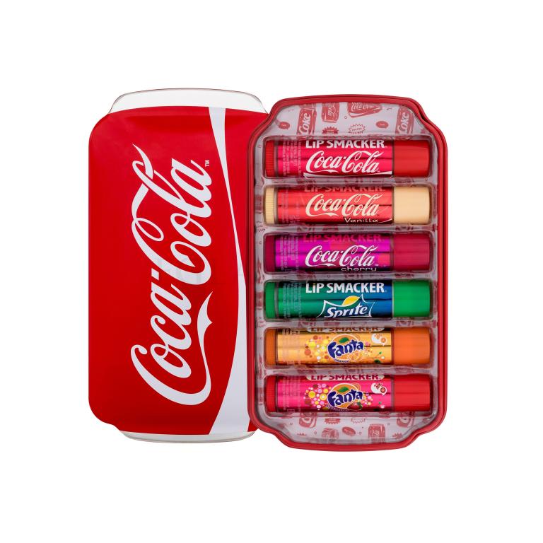 Lip Smacker Coca-Cola Lip Balm Geschenkset Lippenbalsam 6 x 4 g + Blechdose