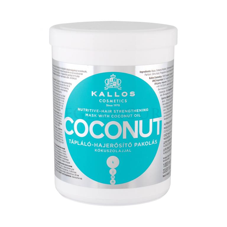 Kallos Cosmetics Coconut Haarmaske für Frauen 1000 ml