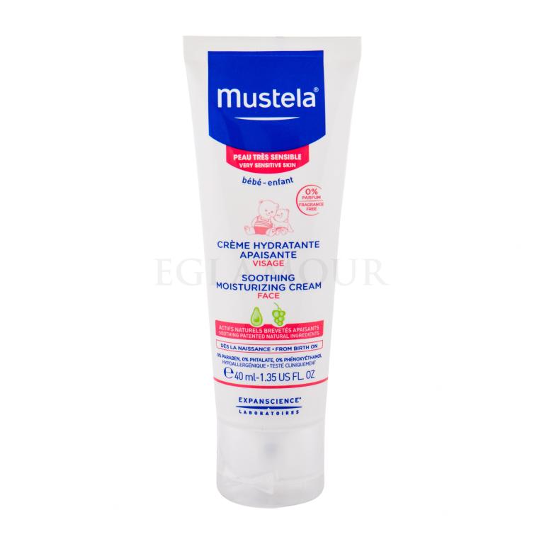 Mustela Bébé Soothing Moisturizing Face Cream Tagescreme für Kinder 40 ml