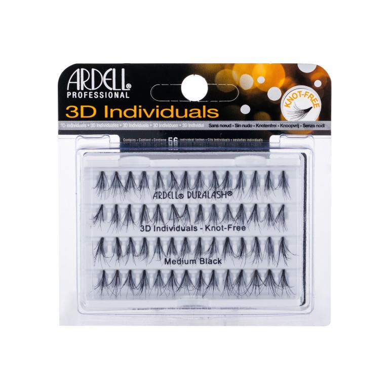 Ardell 3D Individuals Duralash Knot-Free Falsche Wimpern für Frauen 56 St. Farbton  Medium Black