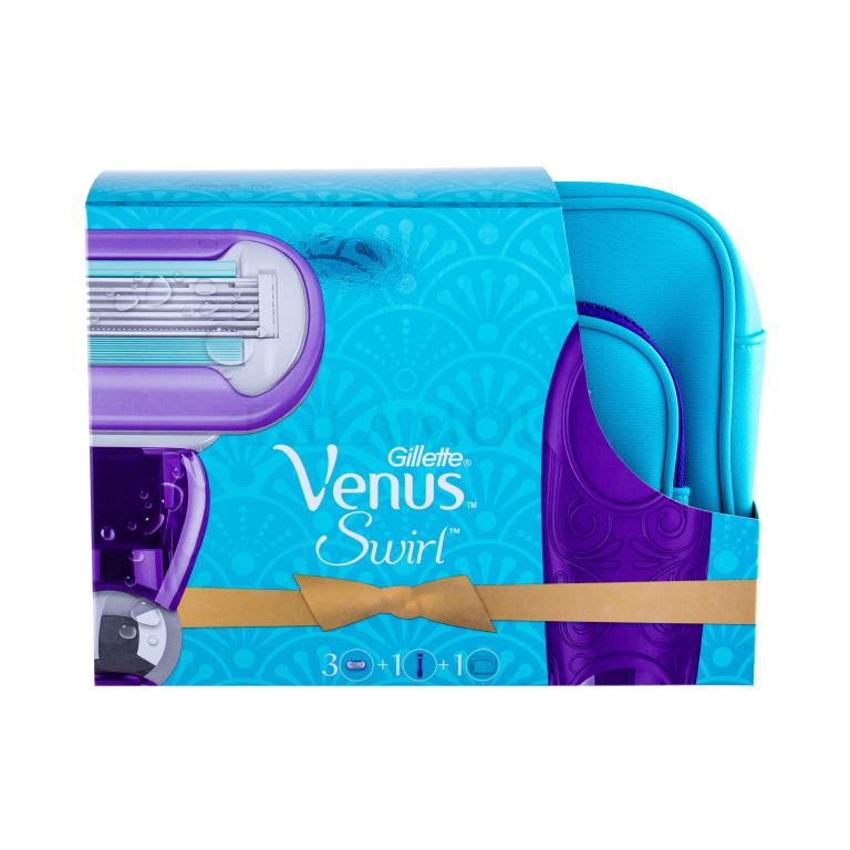 Gillette Venus Swirl Geschenkset Rasierer mit einer Klinge 1 St. + Ersatzklinge 2 St. + Kosmetiktasche