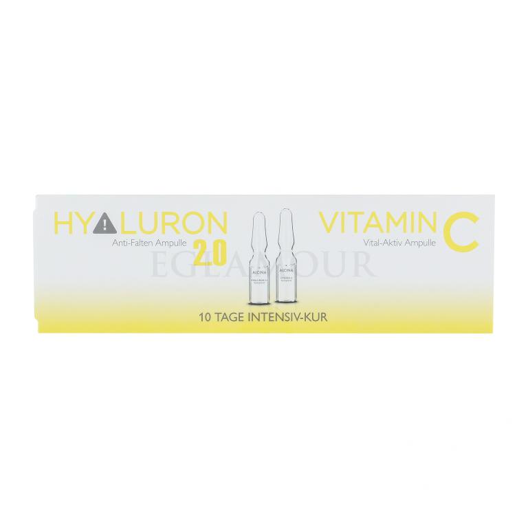 ALCINA Hyaluron 2.0 + Vitamin C Ampulle Geschenkset Regenerierende Kur 5 x 1 ml + Regenerierende Kur Vitamin C 5 x 1 ml