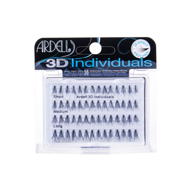 Ardell 3D Individuals Combo Pack Geschenkset Büschelwimpern 14 St. Short Black + Büschelwimpern 14 St. Medium Black + Büschelwimpern 28 St. Long Black