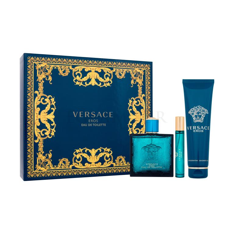 Versace Eros Geschenkset Edt 100 ml + Edt 10 ml + Duschgel 150 ml