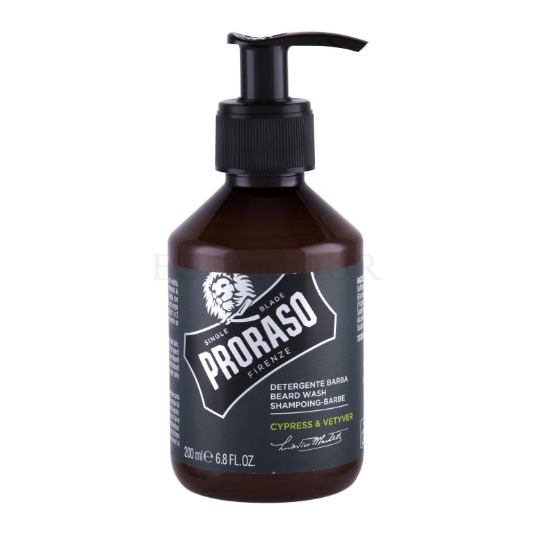 PRORASO Cypress &amp; Vetyver Beard Wash Bartshampoo für Herren 200 ml