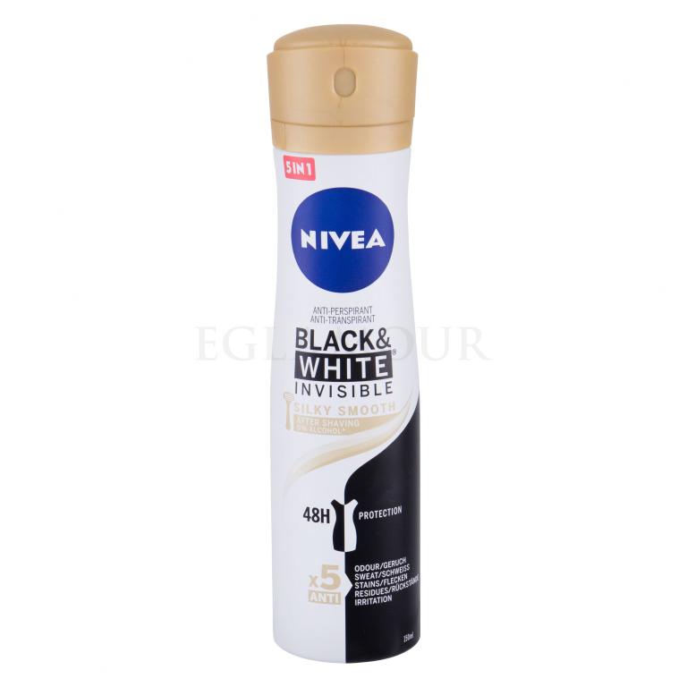 Nivea Black &amp; White Invisible Silky Smooth 48h Antiperspirant für Frauen 150 ml