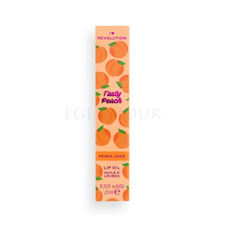 I Heart Revolution Tasty Peach Lip Oil Lippenöl für Frauen 6 ml Farbton  Peach Juice