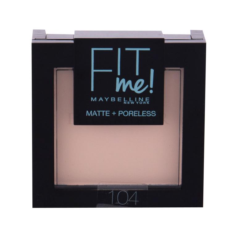 Maybelline Fit Me! Matte + Poreless Puder für Frauen 9 g Farbton  104 Soft Ivory
