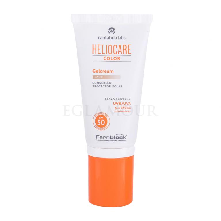 Heliocare Color Gelcream SPF50 Sonnenschutz fürs Gesicht für Frauen 50 ml Farbton  Light