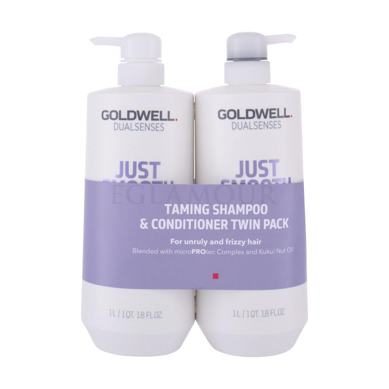 Goldwell Dualsenses Just Smooth Geschenkset Shampoo 1000 ml + Conditioner 1000 ml