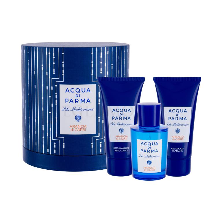 Acqua di Parma Blu Mediterraneo Arancia di Capri Geschenkset Edt 75 ml + Körpermilch 75 ml + Duschgel 75 ml