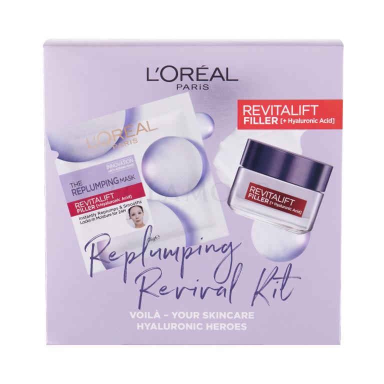 L&#039;Oréal Paris Revitalift Filler HA Geschenkset Tagespflege 50 ml + Gesichtsmaske 35 g