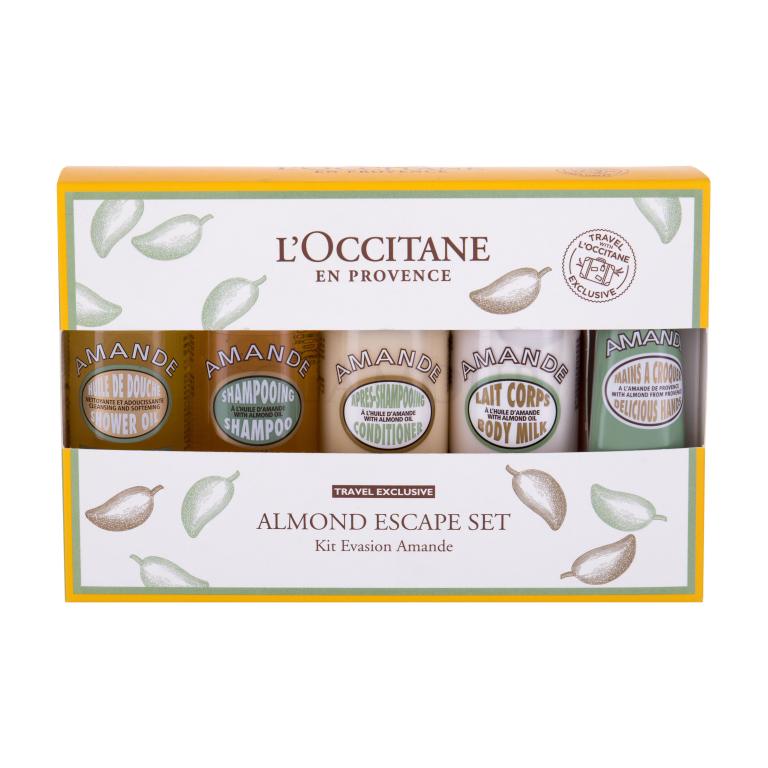 L&#039;Occitane Almond (Amande) Geschenkset Duschöl 75 ml + Schampoo 75 ml + Conditioner 75 ml + Körperlotion 75 ml + Handcreme 30 ml
