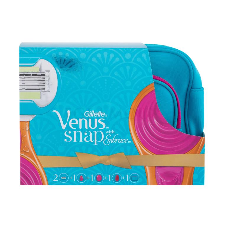 Gillette Venus Snap With Embrace Geschenkset Rasierer 1 St. + Ersatzklinge 2 St. + Futteral 1 St. + Haarkamm 1 St. + Kosmetiktasche