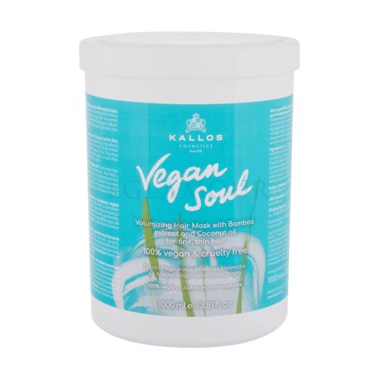 Kallos Cosmetics Vegan Soul Volumizing Haarmaske für Frauen 1000 ml